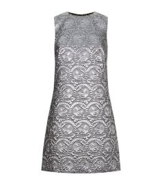 Metallic Matelasse Dress in Silver by Dolce & Gabbana at Farfetch